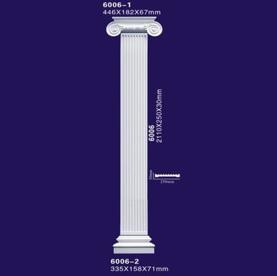 Las columnas de mármol del poliuretano del diseño, enyesan las columnas romanas/las columnas del yeso